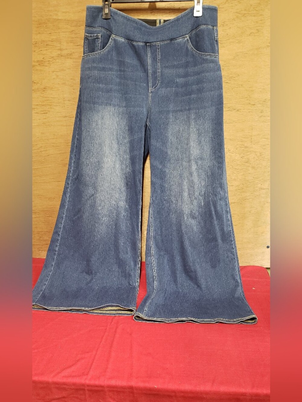 Halara Jeans Women XL Blue High Rise Wide Leg Stretch Denim